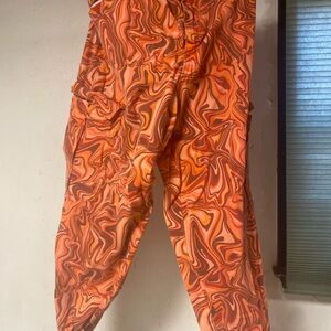 Rue21 Orange Swirl Pattern Pants